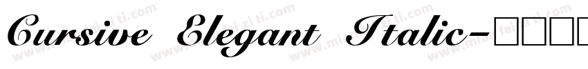 Cursive Elegant Italic字体转换